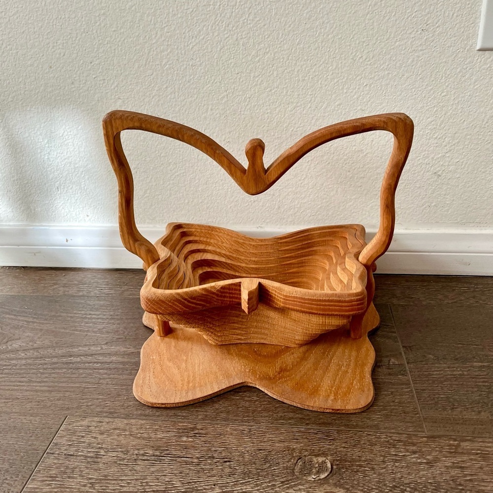 Wooden collapsible Fruit Basket - Picture 2 of 12
